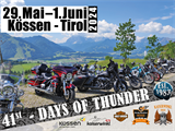 41st DAYS OF THUNDER vom 29. Mai bis 1. Juni 2024 "Harley-Customs-Old School Bikes" Treffen